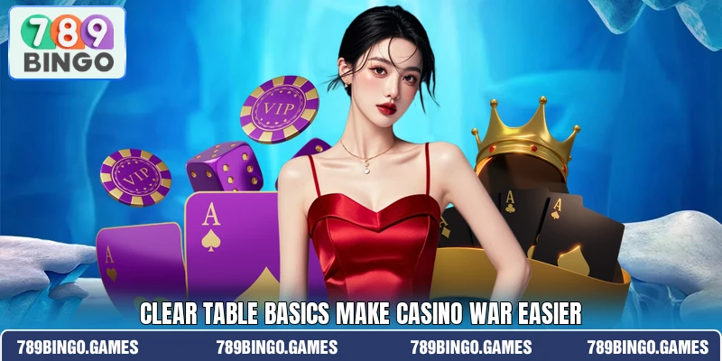 Clear table basics make Casino War easier