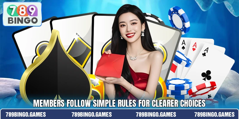 Members follow simple rules for clearer choices