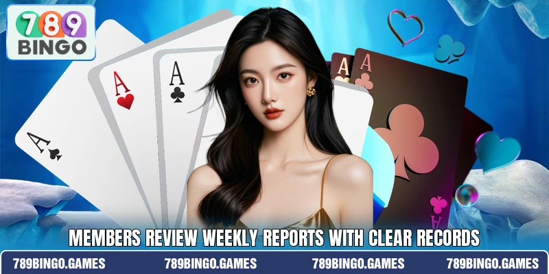 Members review weekly reports with clear records