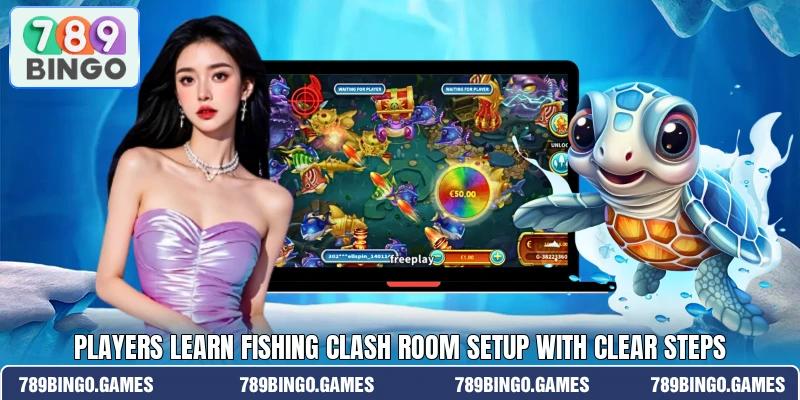 Players learn Fishing Clash room setup with clear steps