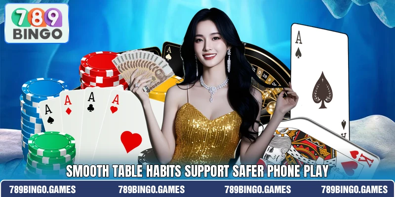 Smooth table habits support safer phone play